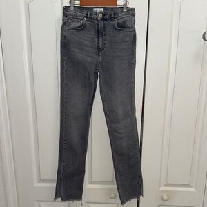 Zara Dark Gray Ankle Jeans